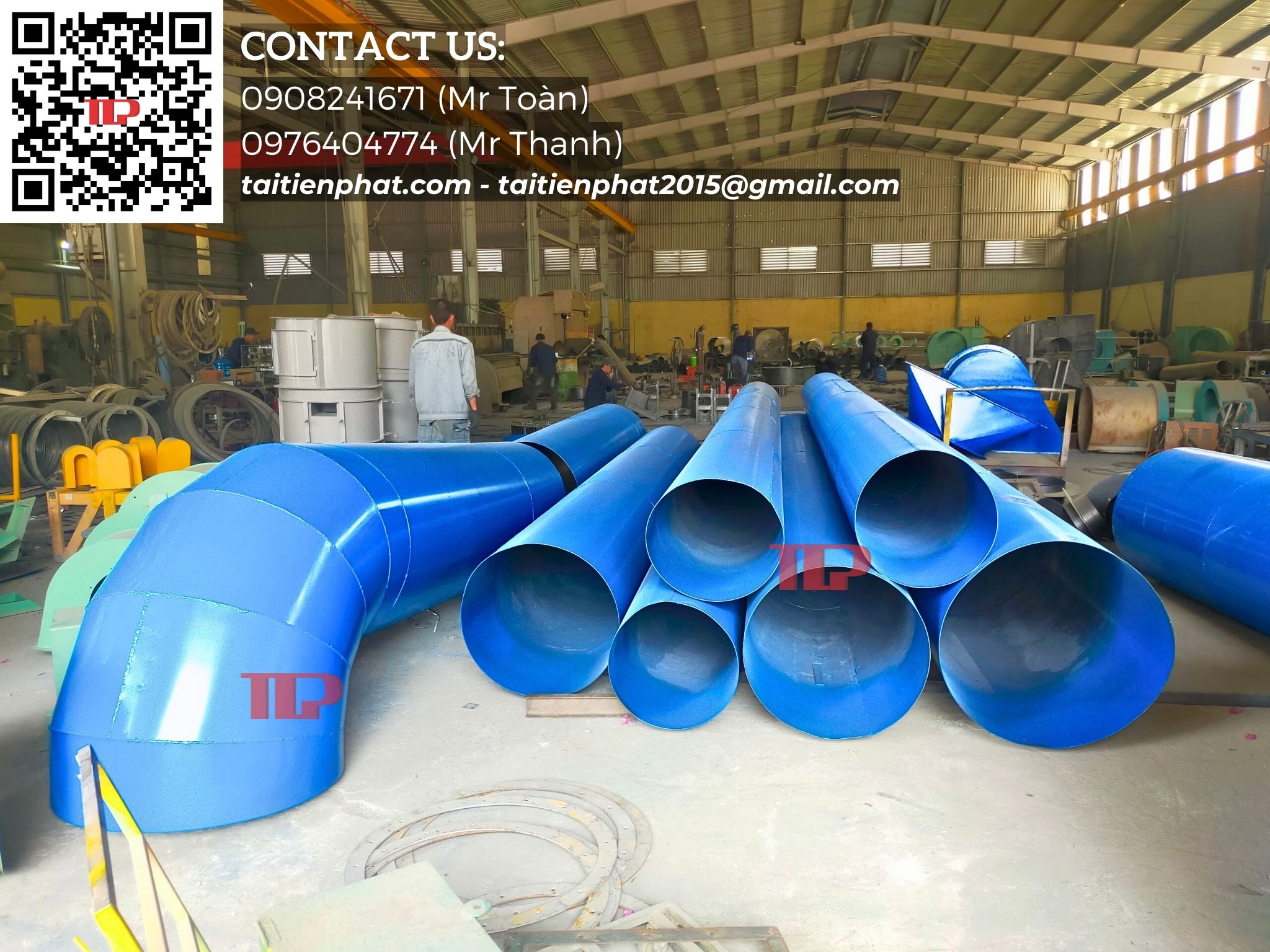 Ống gió tròn xoắn gắn mặt bích